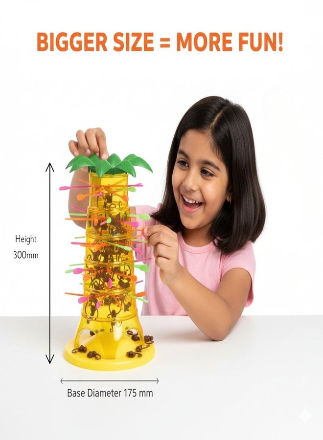 NIYANETAIL لعبة NIYANETAIL Tumbbling Monkey Tree Party Game | لعبة توازن وسحب عصي ممتعة للأطفال والعائلات | تتضمن قطع القرد وهيكل الشجرة | لعبة لوحية داخلية للحفلات للأعمار من 5 سنوات فما فوق - Image 2